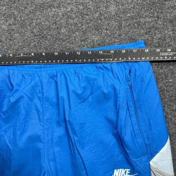 Nike Track Pants Mens XL Blue 1990 Reissue Windbreaker Mesh Lined Swoosh - Picture 8 of 9